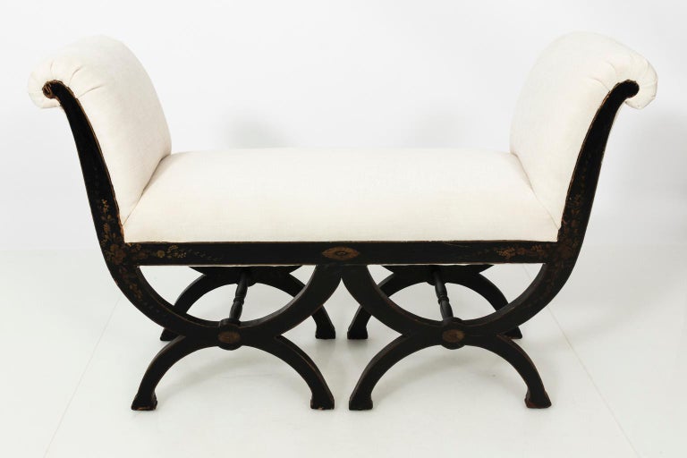 White Upholstered Bench At 1stdibs