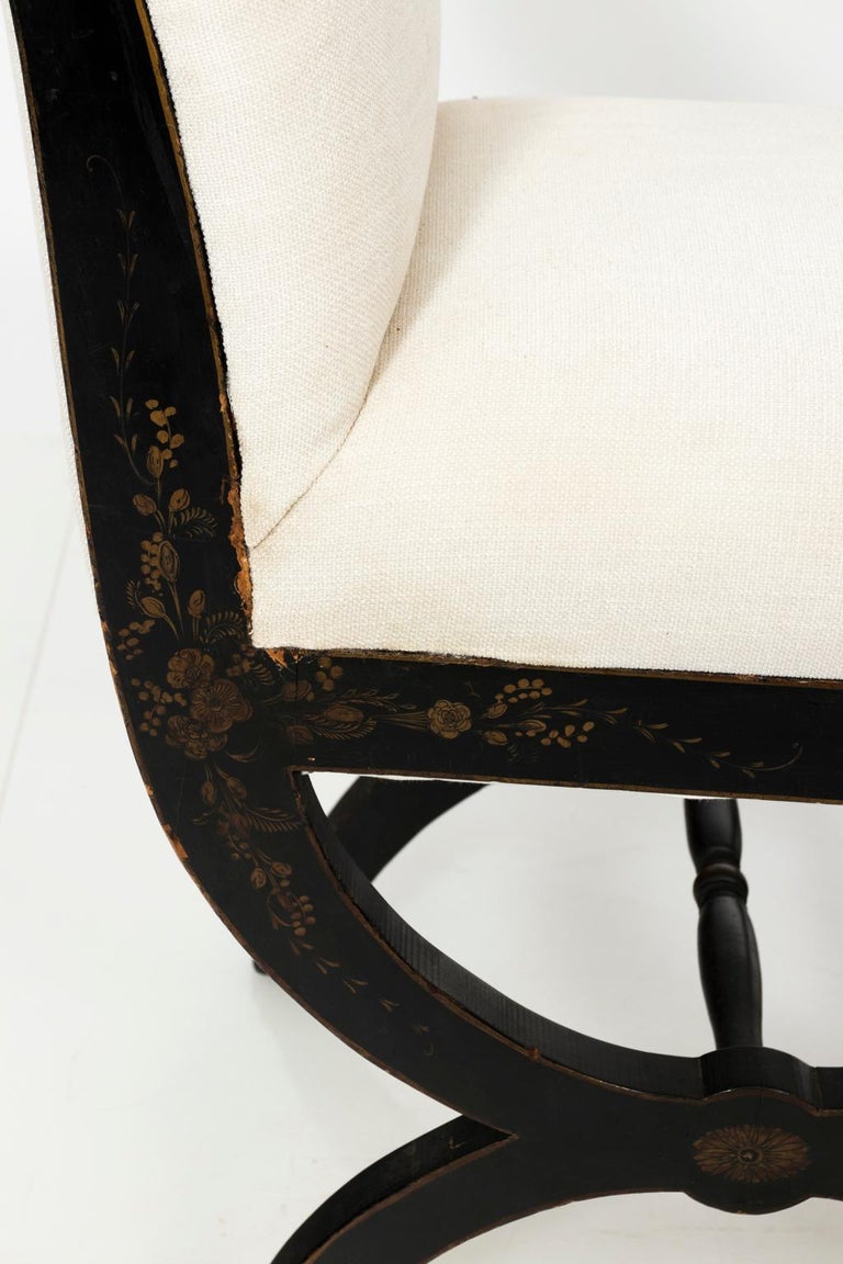 White Upholstered Bench at 1stDibs