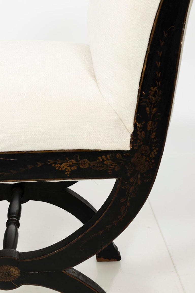 White Upholstered Bench at 1stDibs