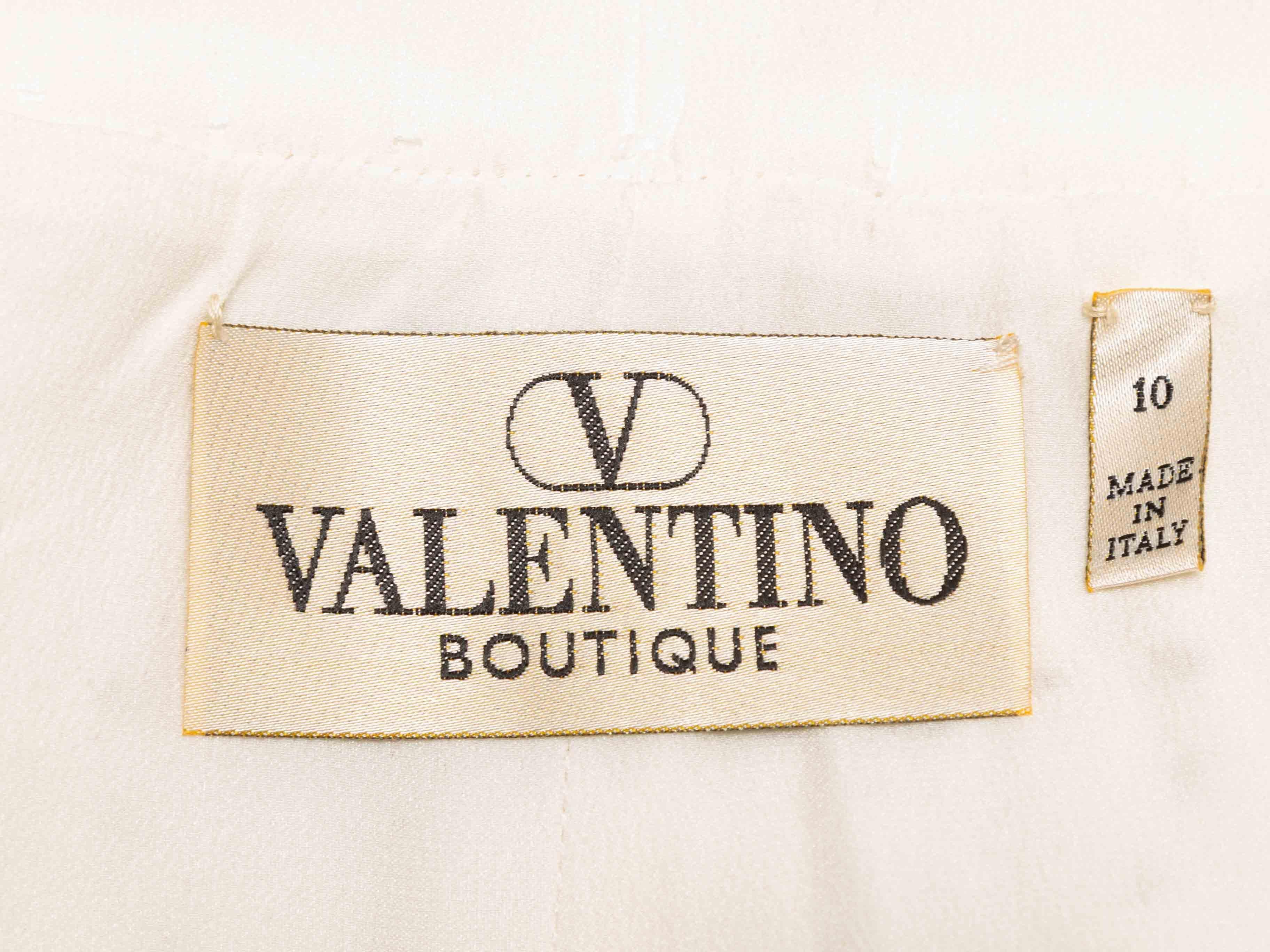 Weiß Valentino Boutique verschönert Cowl Neck Kleid Größe US 10 Damen im Angebot