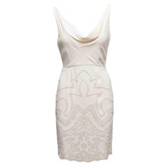 Robe à col bénitier embelli de la boutique Valentino blanc Taille US 10