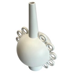 Jarrón Blanco Todo Círculos, Francia, Contemporáneo