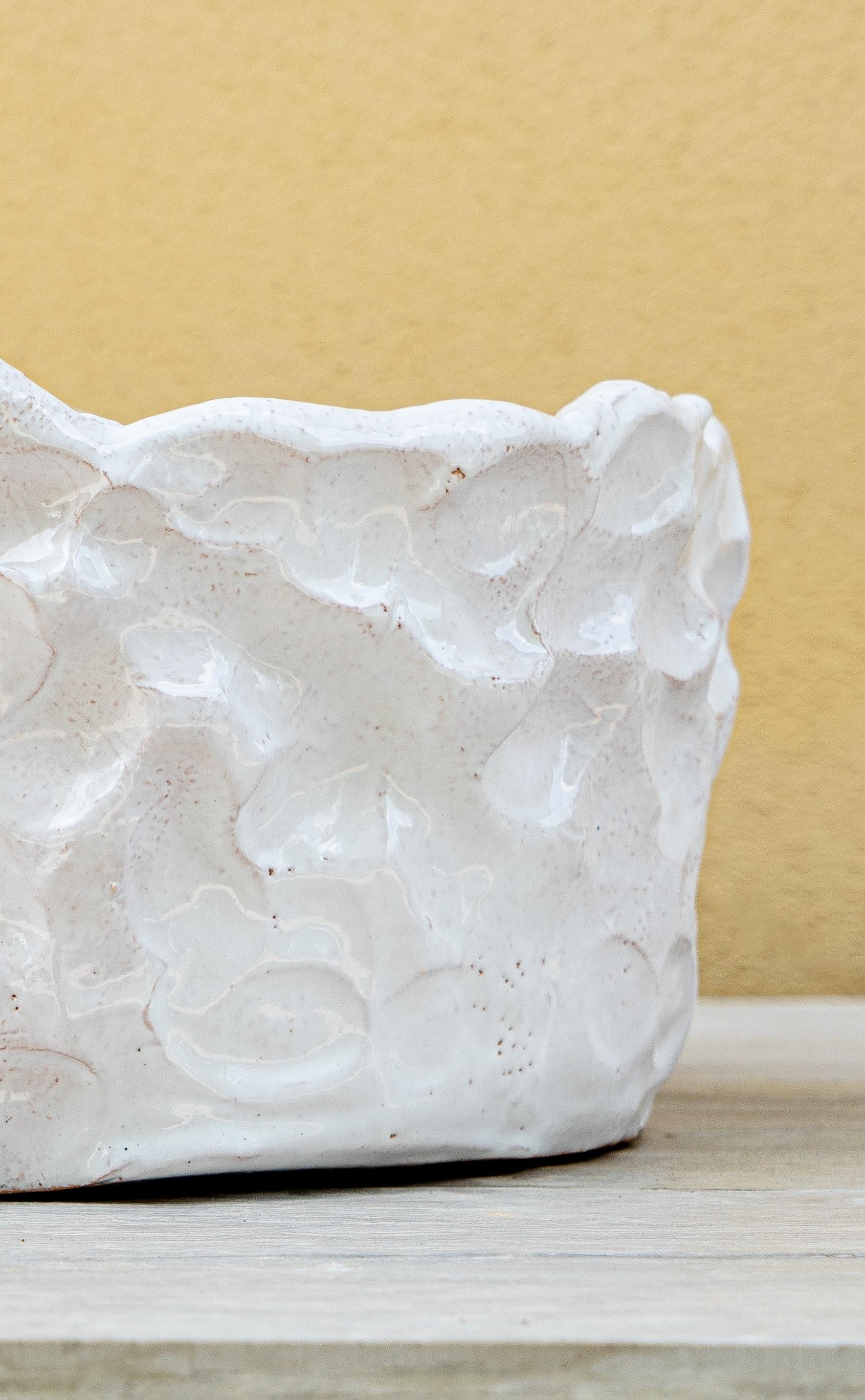 italien Vase blanc de Daniele Giannetti en vente
