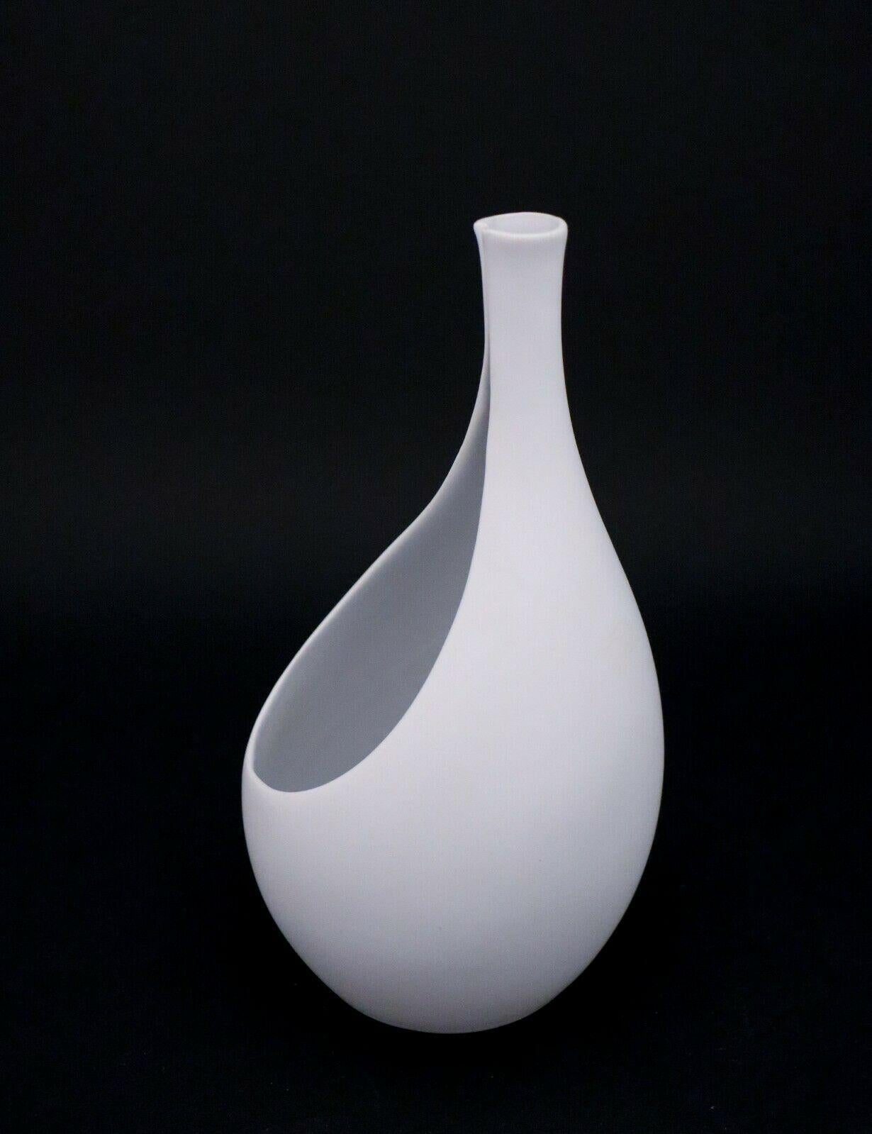 Swedish White Vase, Pungo Carrara by Stig Lindberg, Gustavsberg For Sale