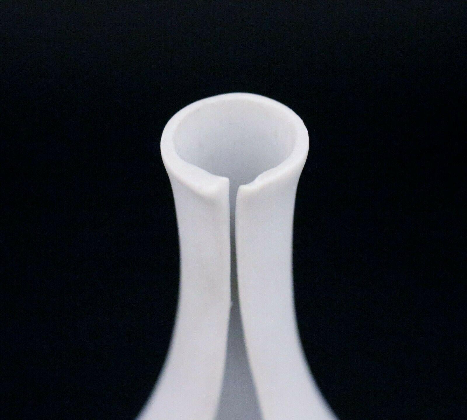 Weiße weiße Vase, Pungo Carrara von Stig Lindberg, Gustavsberg (Porzellan) im Angebot