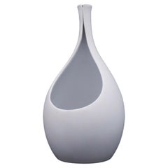 Antique White Vase, Pungo Carrara by Stig Lindberg, Gustavsberg