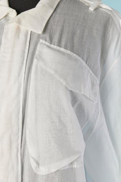 Camisa larga de algodón con velo blanco ALEXANDRE VAUTHIER Costura