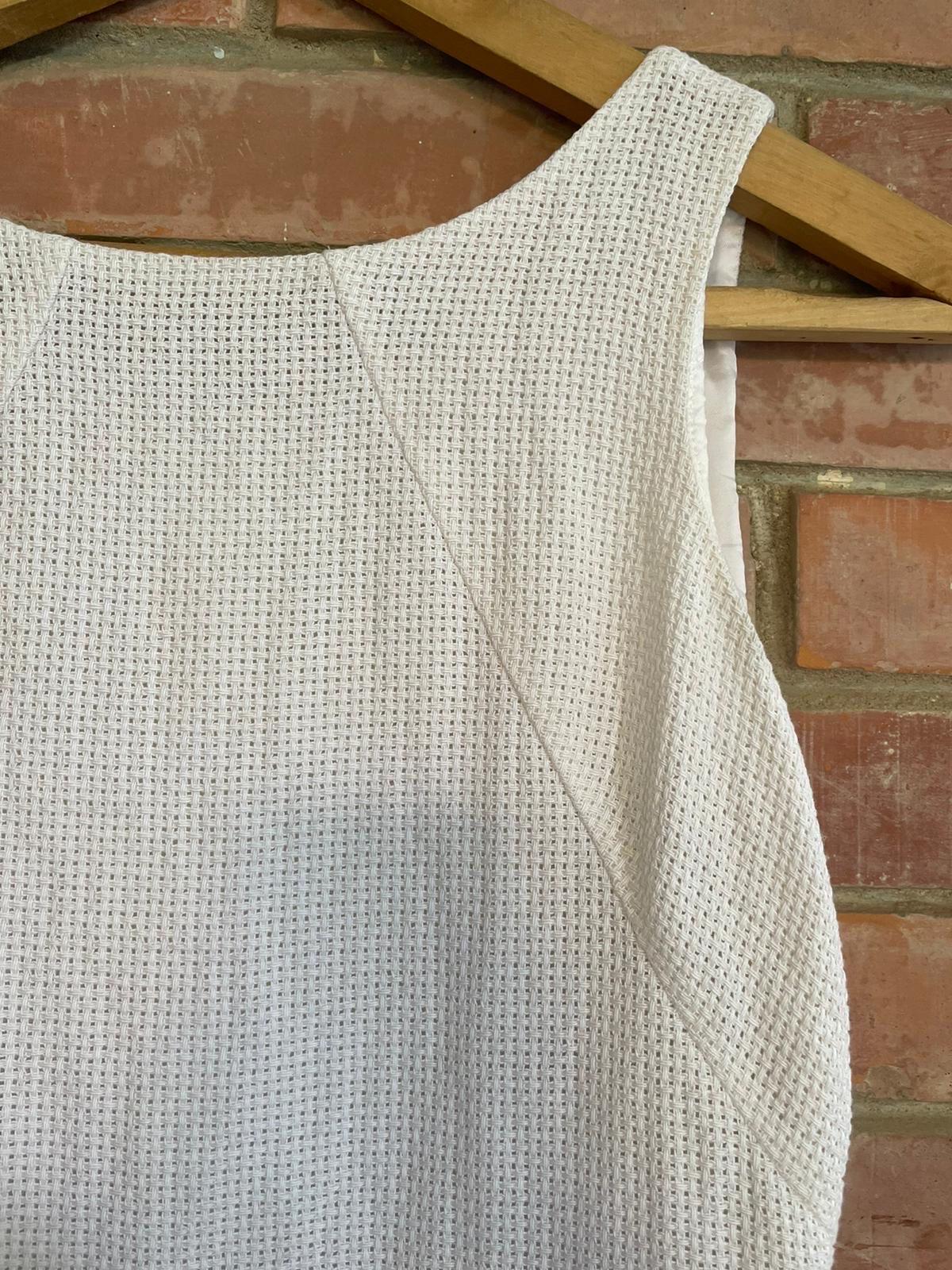 Gray White Versace dress in cotton with silk details For Sale