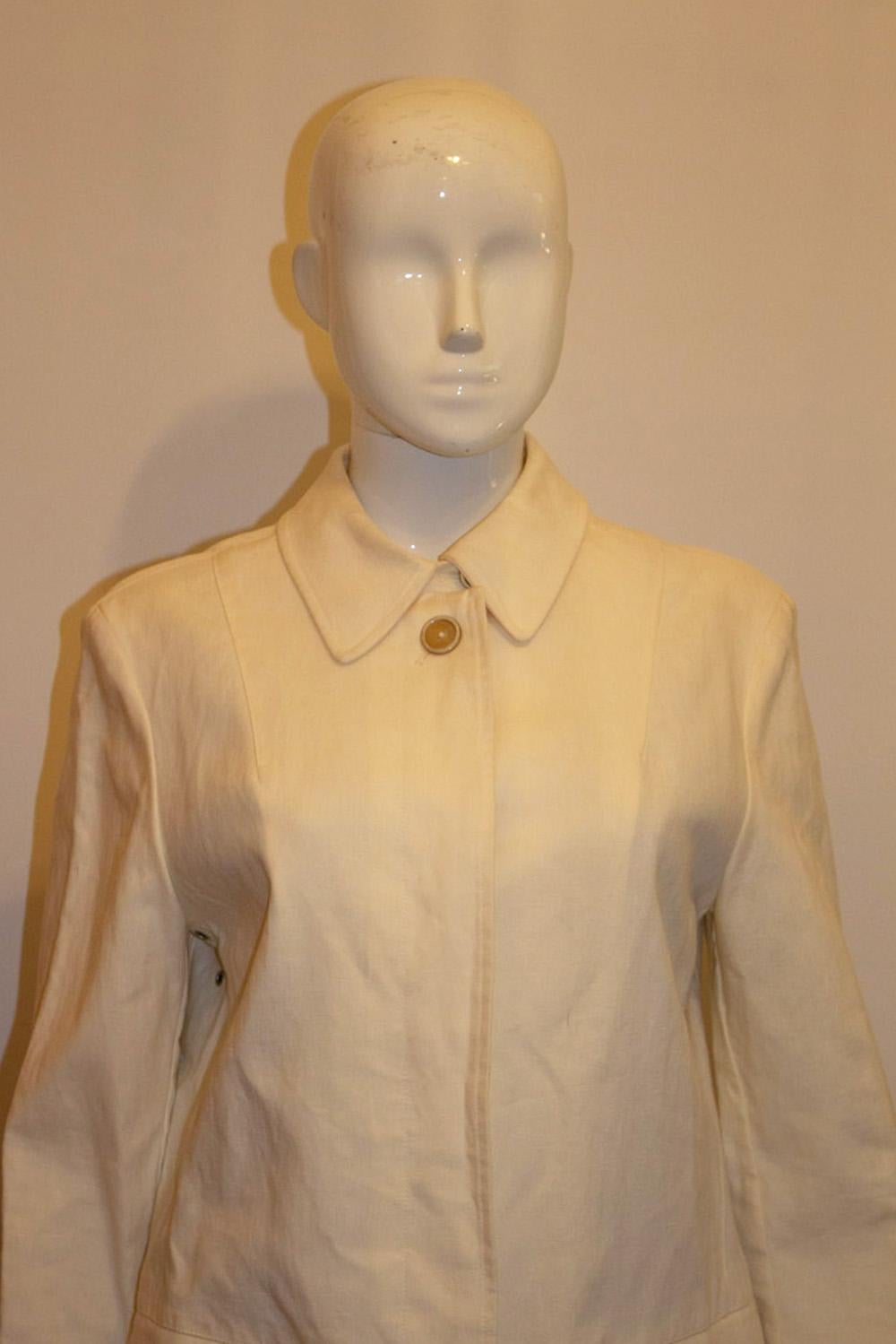 White Vintage Asprey Coat For Sale 1