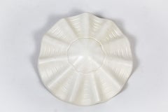 White Vintage Casella Undulating Shell Pendant Light