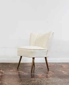 White Vintage Cocktail Chair, Europe, 1950s