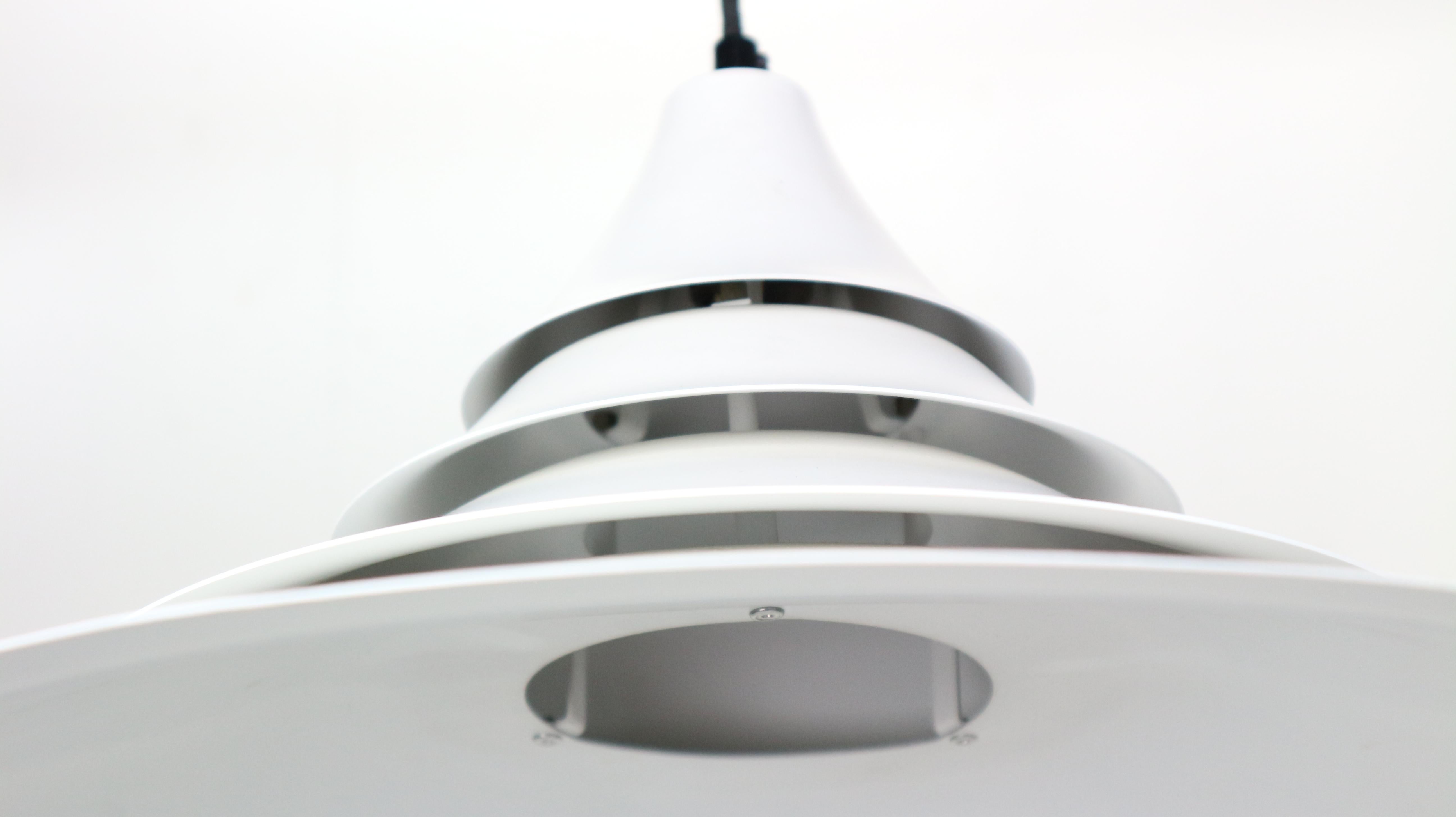 White Vintage Danish Design  Pendant Lamp by Ricardoni, 1960s 7