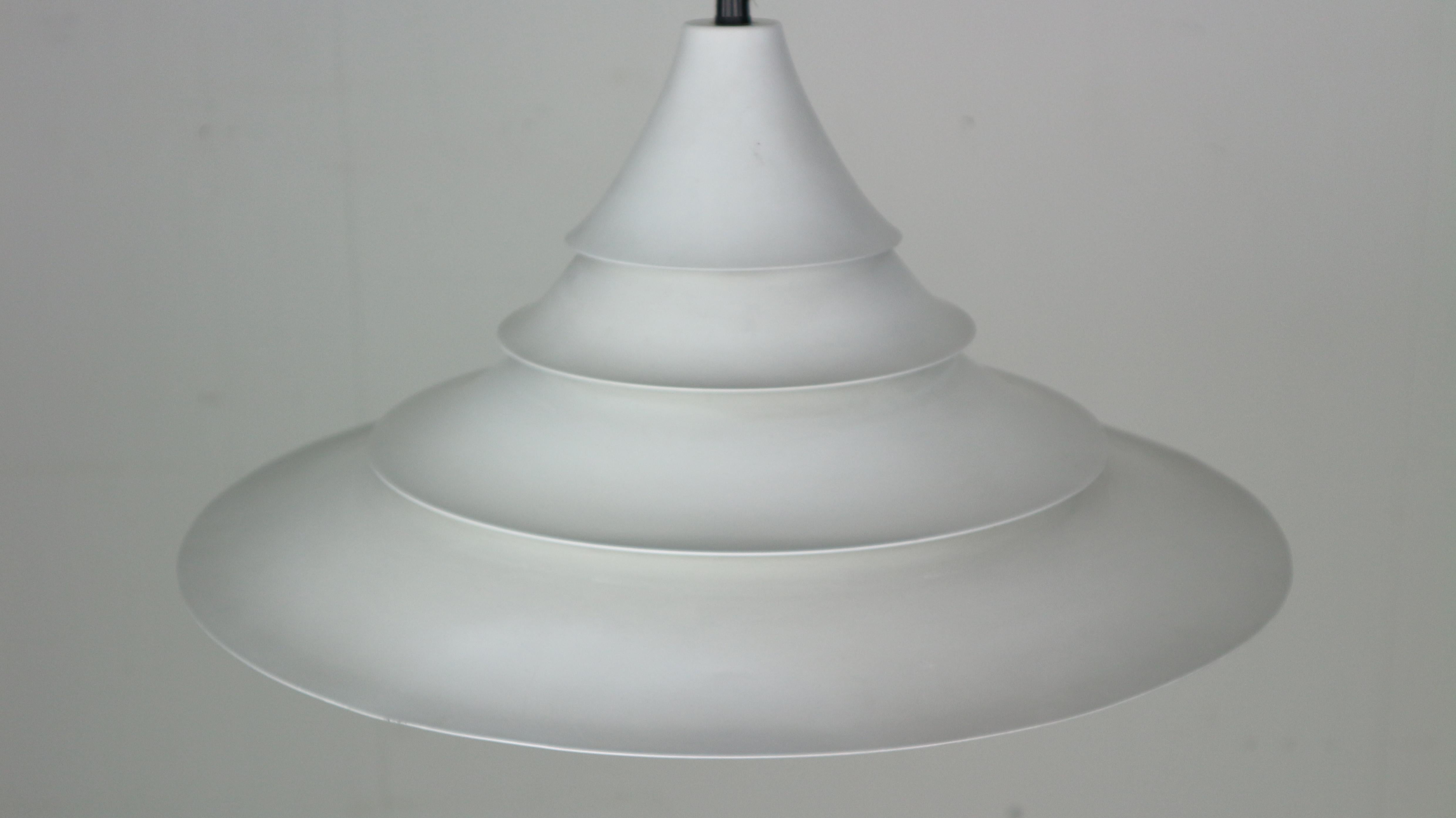 White Vintage Danish Design  Pendant Lamp by Ricardoni, 1960s 8