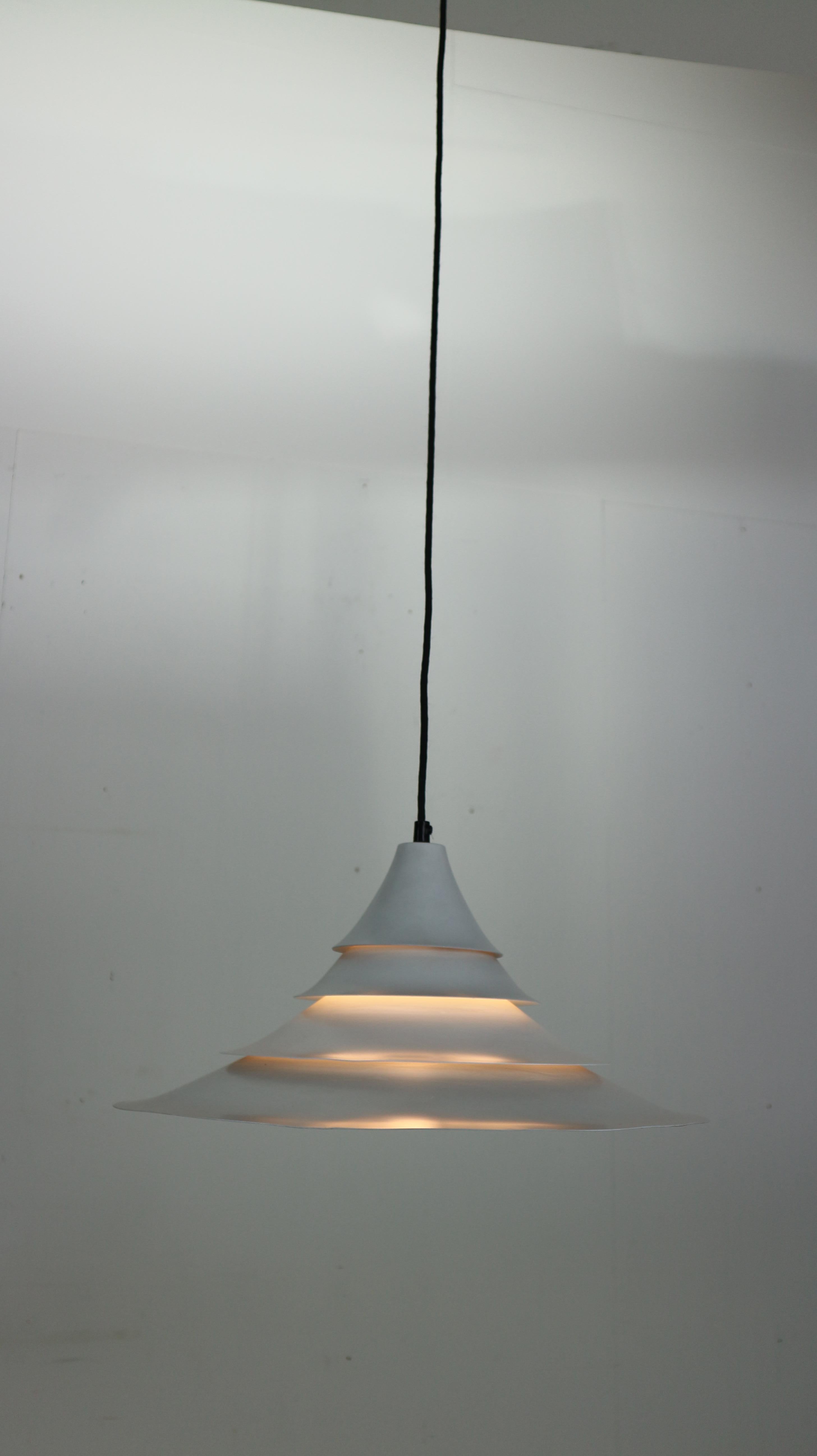 White Vintage Danish Design  Pendant Lamp by Ricardoni, 1960s 10