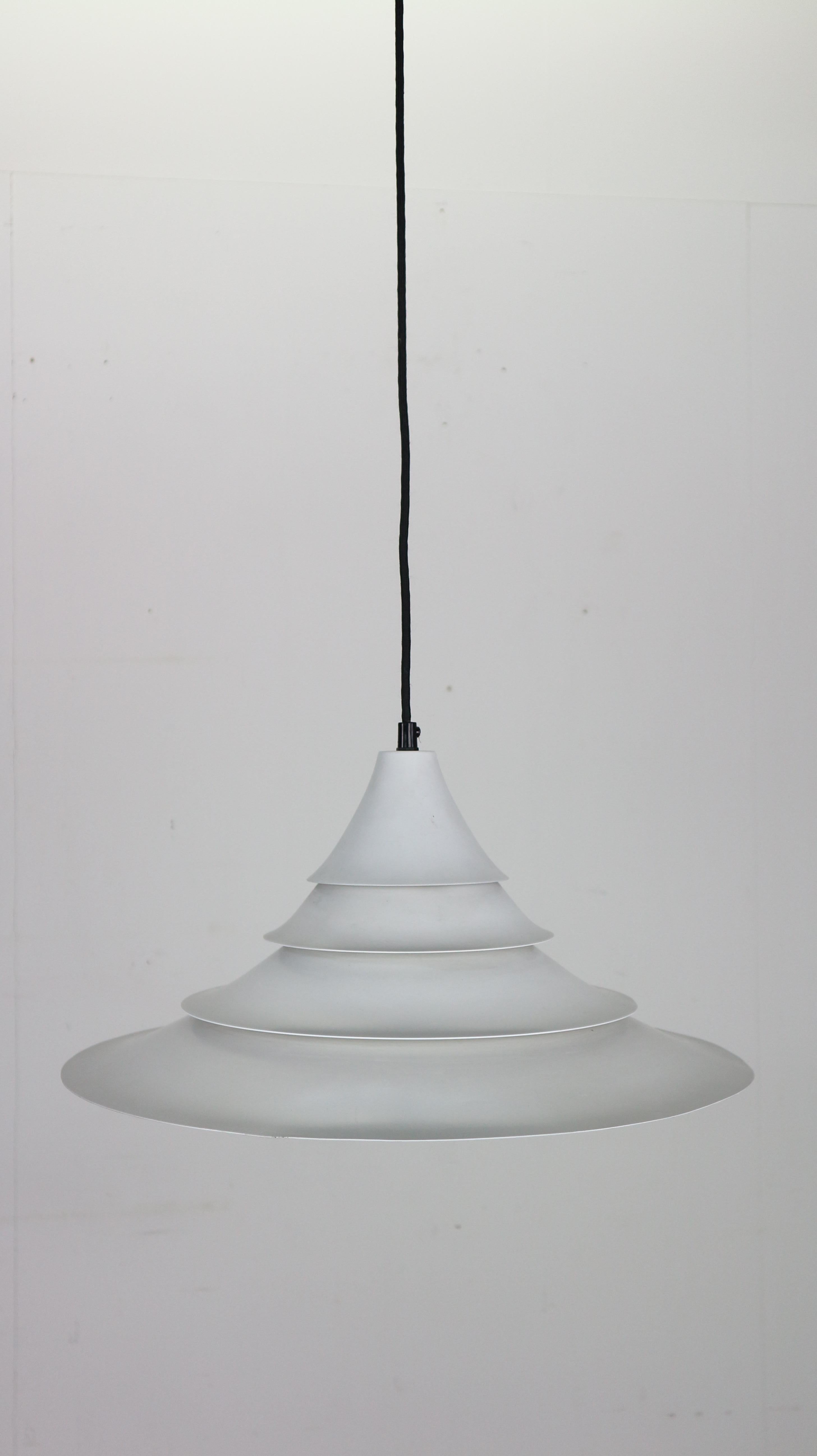Mid-Century Modern White Vintage Danish Design  Pendant Lamp by Ricardoni, 1960s For Sale