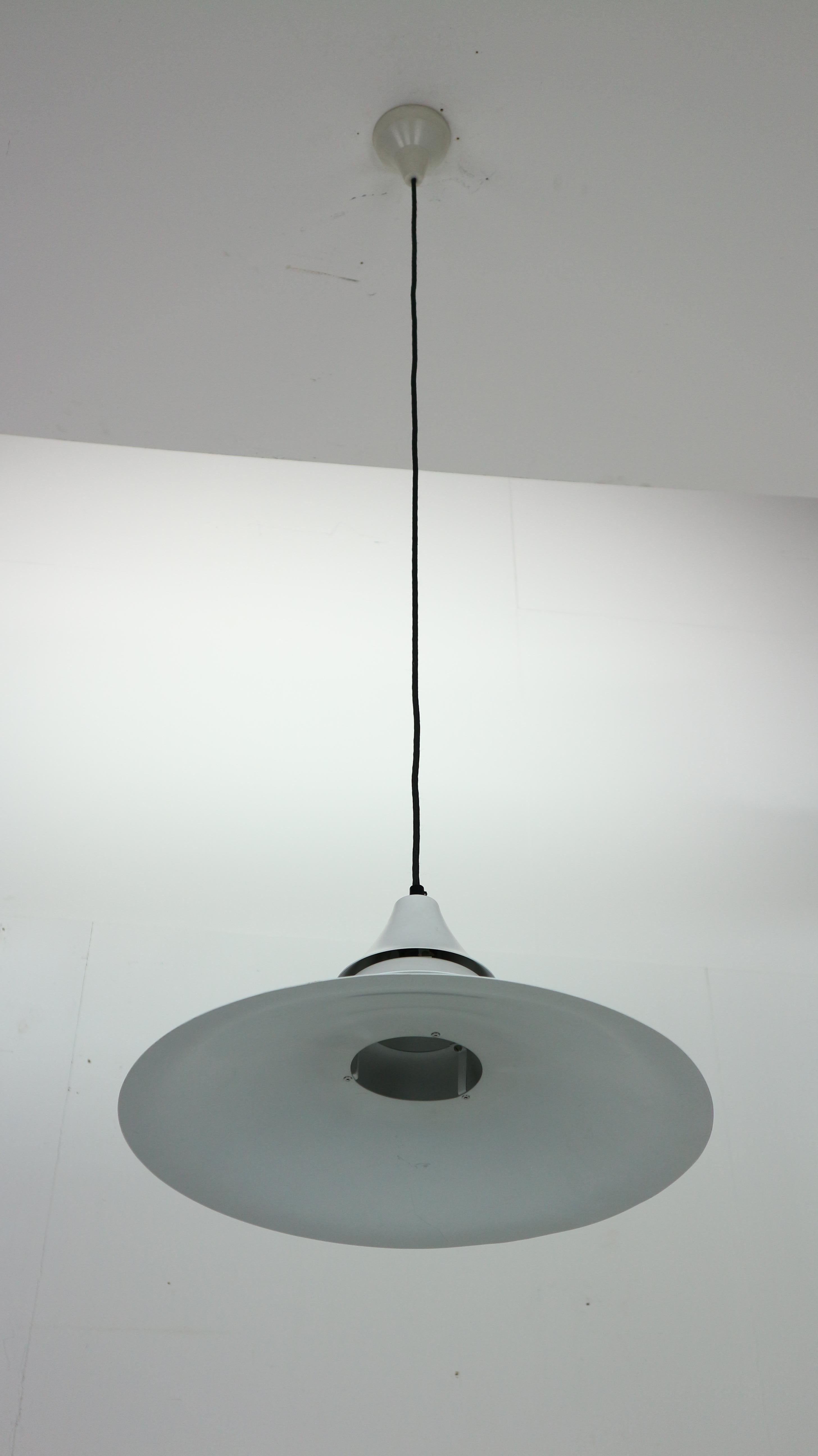 White Vintage Danish Design  Pendant Lamp by Ricardoni, 1960s In Good Condition For Sale In The Hague, NL