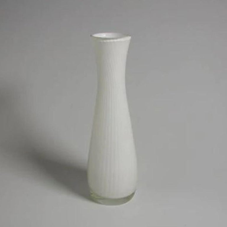 White Vintage Glass Vase Ariel By Hermann Bongard, Norway 1956 For Sale at  1stDibs | ariel hermann