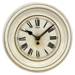 White Vintage Iron Clock From Kienzle, 1930s