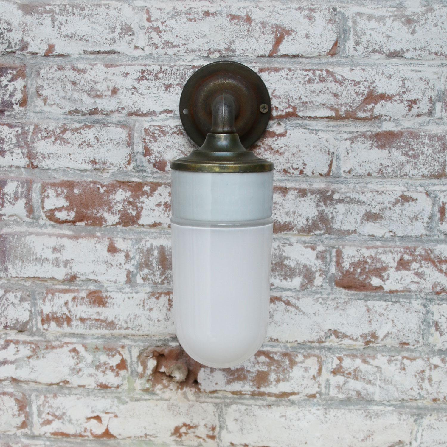 milk glass wall light