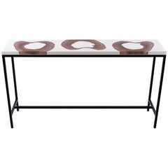 White Walnut 170 Epoxy Resin High Top Bar Table