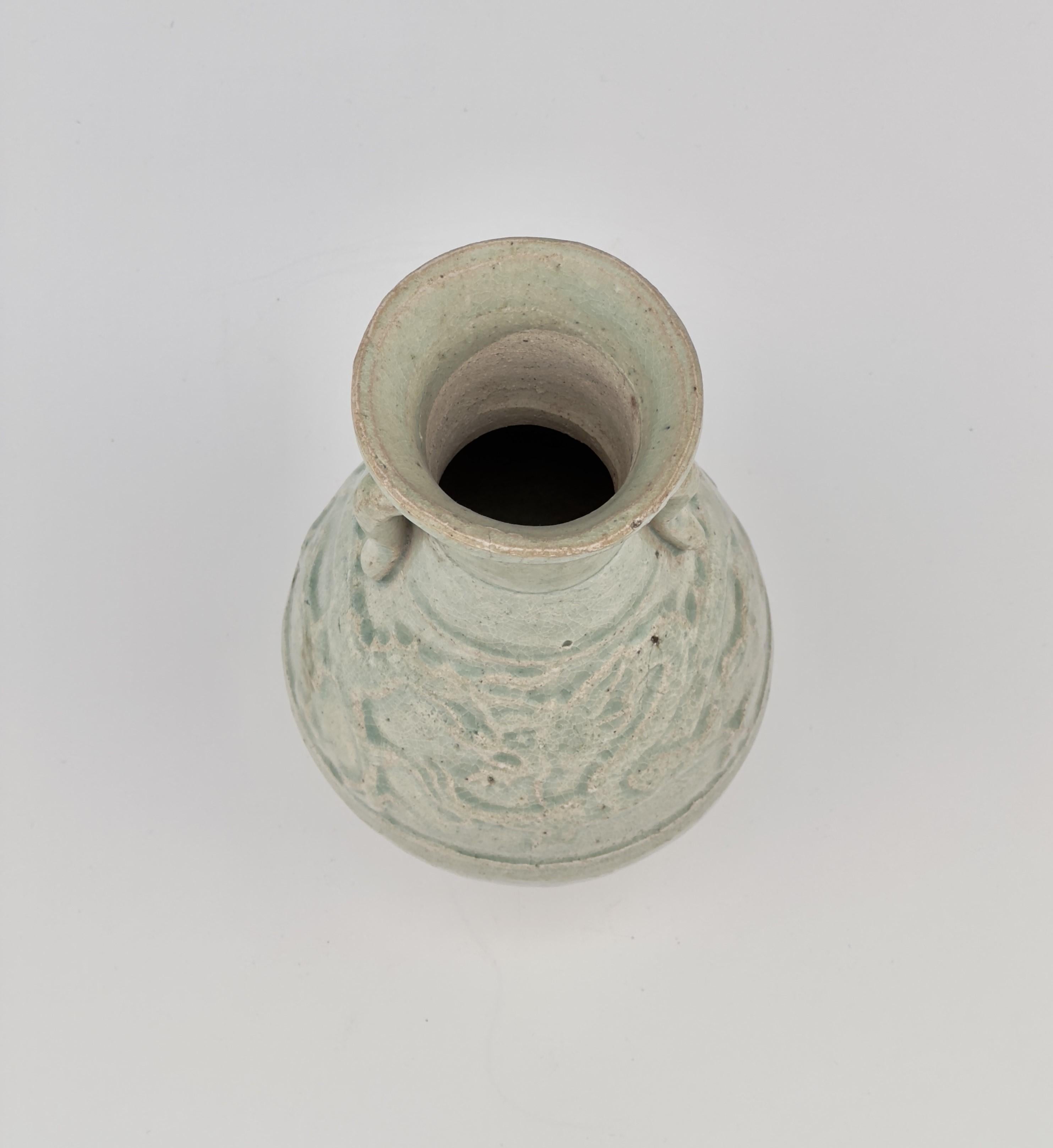 18th Century and Earlier White Ware with two dragons, Yuan Dynasty, 13-14th century For Sale