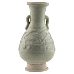 Céramique blanche avec deux dragons, Dynastie Yuan, 13-14e siècle