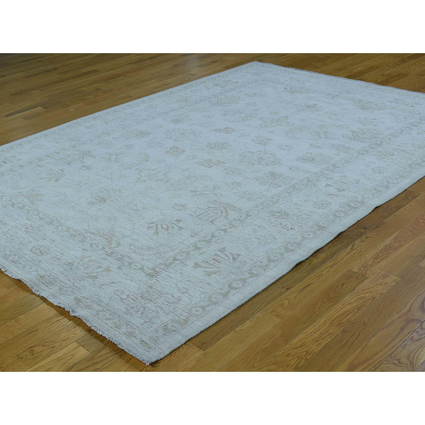 Other White Wash Peshawar Hand Knotted Pure Wool Oriental Rug