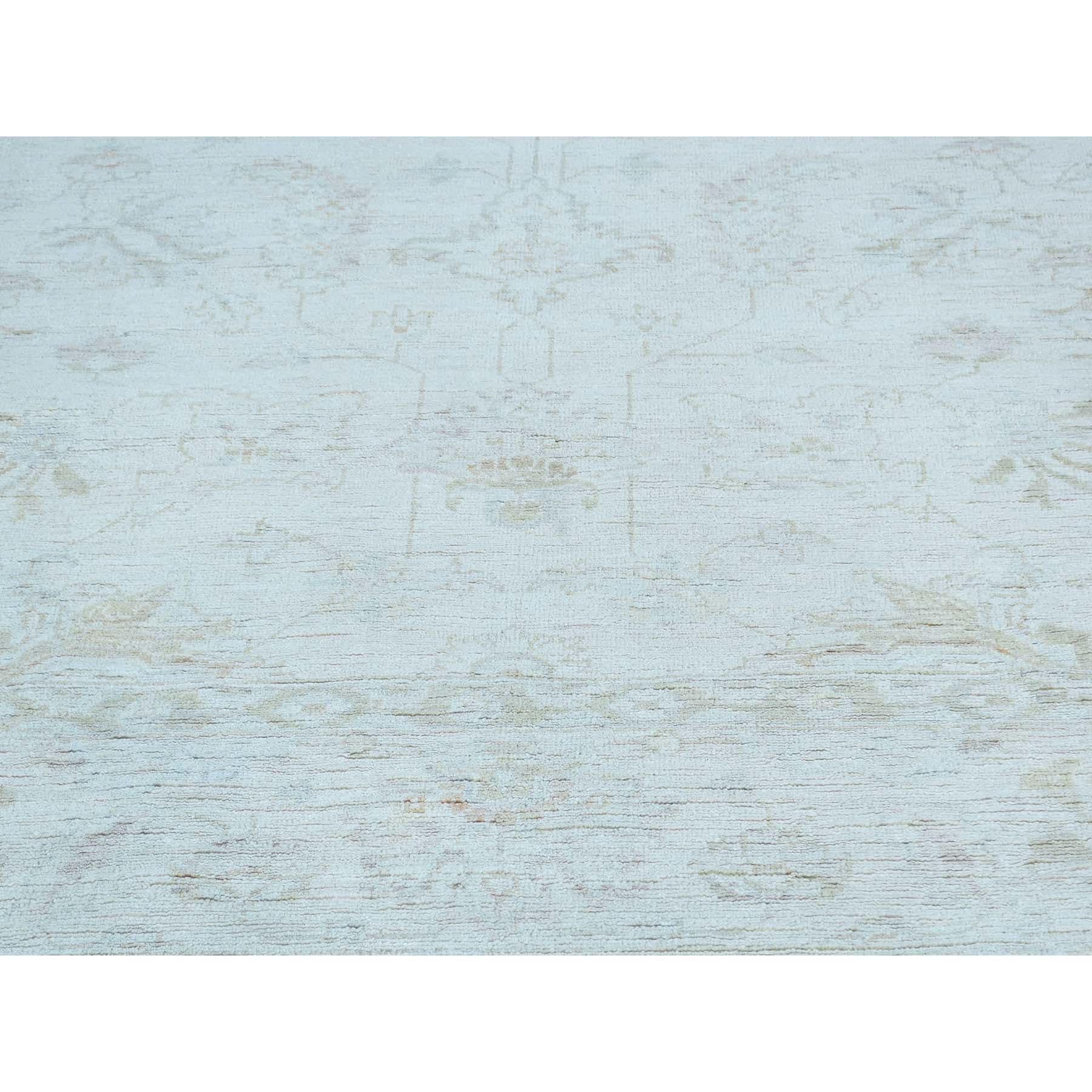 White Wash Peshawar Hand Knotted Pure Wool Oriental Rug 1