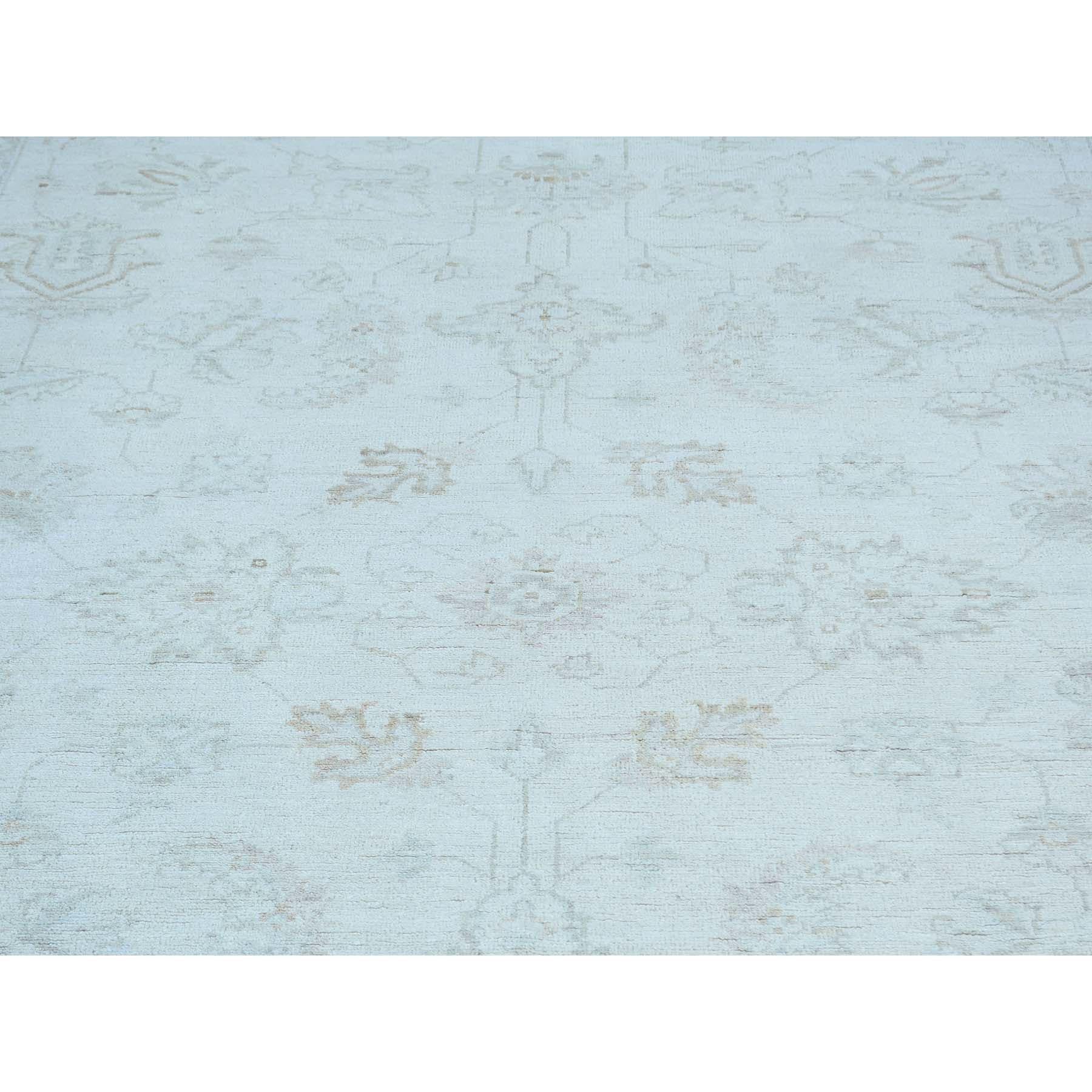 White Wash Peshawar Hand Knotted Pure Wool Oriental Rug 2