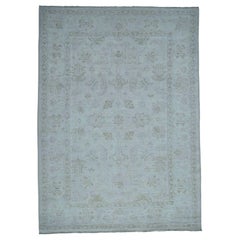 White Wash Peshawar Hand Knotted Pure Wool Oriental Rug