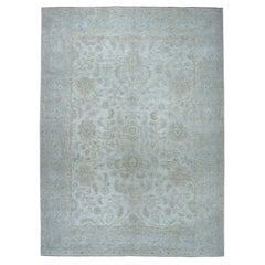 White Wash Peshawar Pure Wool Hand Knotted Oriental Rug