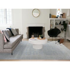 White Wash Peshawar Samarkand Hand Knotted Pure Wool Oriental Rug