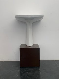 White Washbasin with One Line Column by Gio Ponti for Ideal Standard, 1953