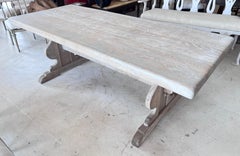 White Washed Belgian Trestle Dining Table