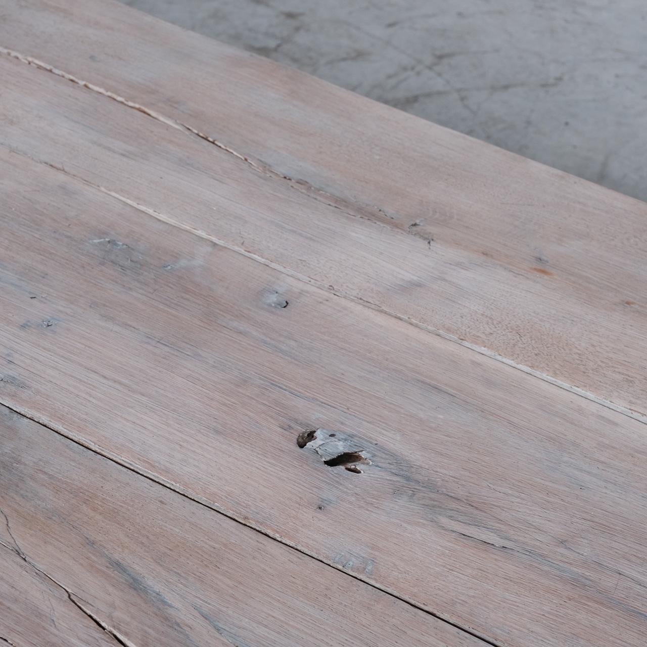 White Washed Brutalist Sleeper Mid-Century Coffee Table 2