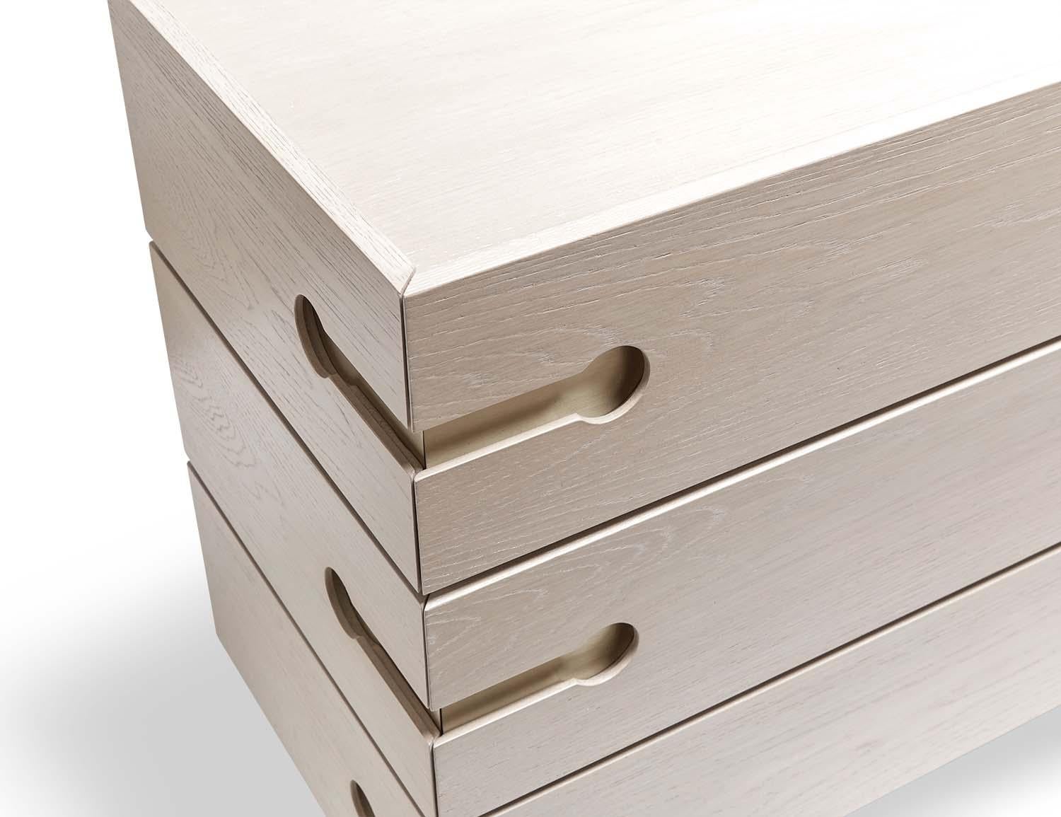 White Washed Oak 6Drawer Niguel Dresser 72" by LawsonFenning For Sale