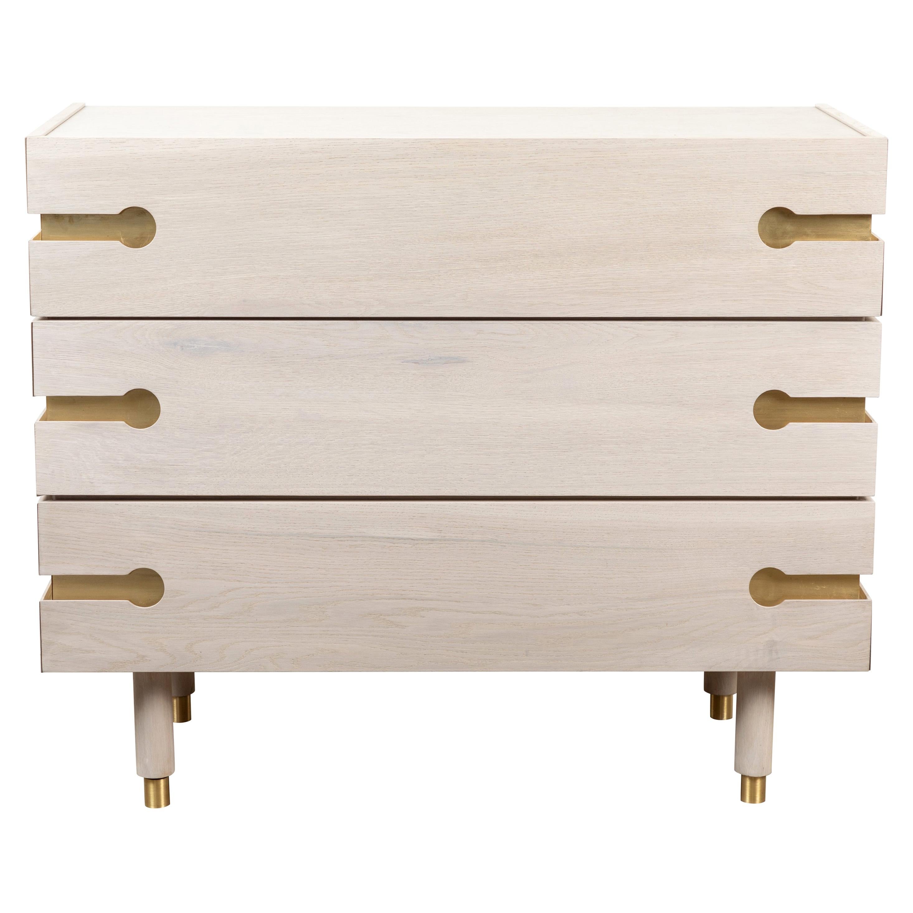 Brass Niguel Dresser By Lawson Fenning, White And Brass Dresser