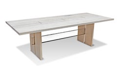 White Washed Oak and Polished Nickel I-Beam by Mark Jupiter