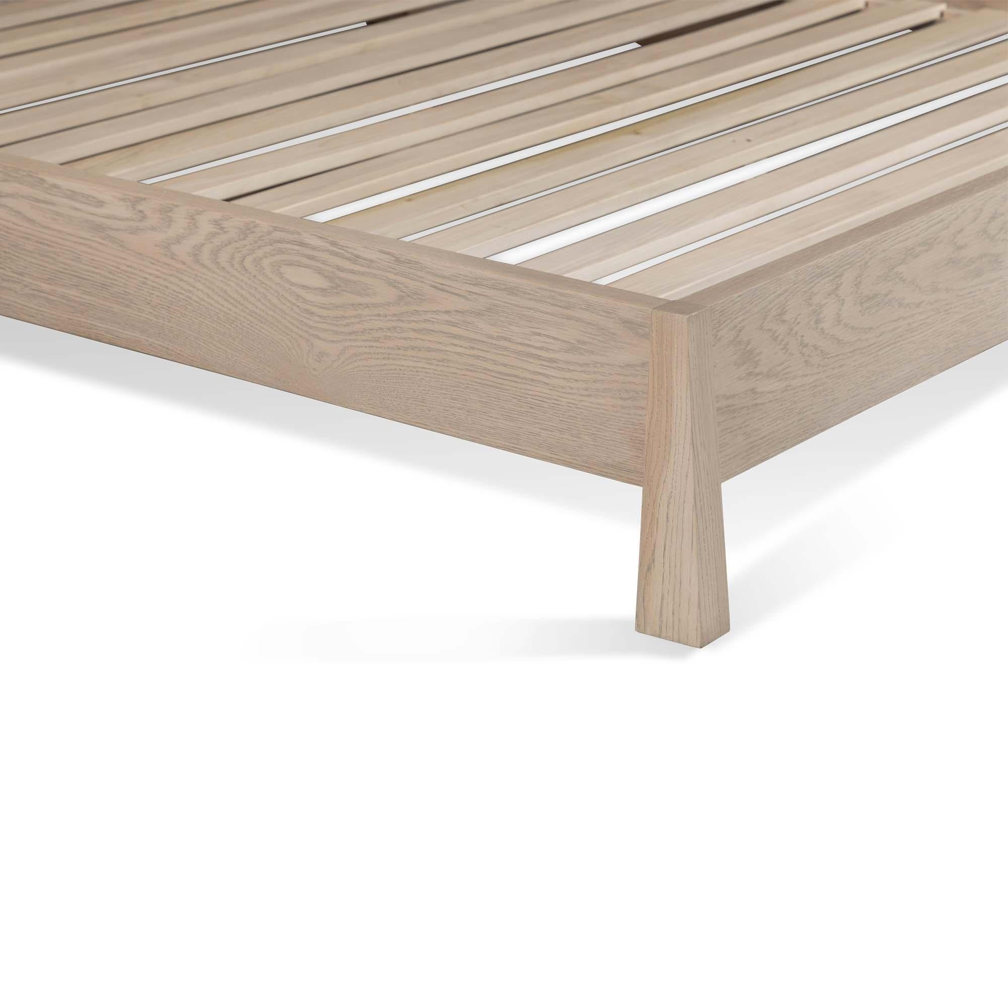 North American White Washed Oak Caned Bed by Lawson-Fenning, Cal King For Sale