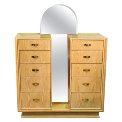 White Washed Oak Dresser with Mirror by Century Furniture