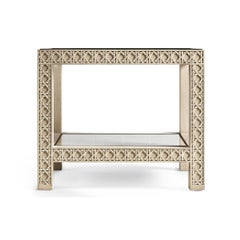 White Washed Oak End Table