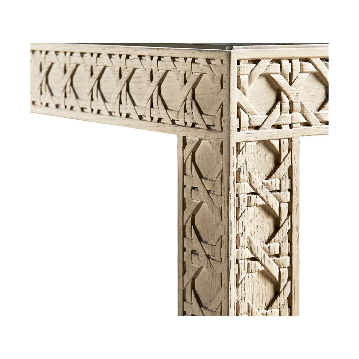 White Washed Oak End Table For Sale at 1stDibs