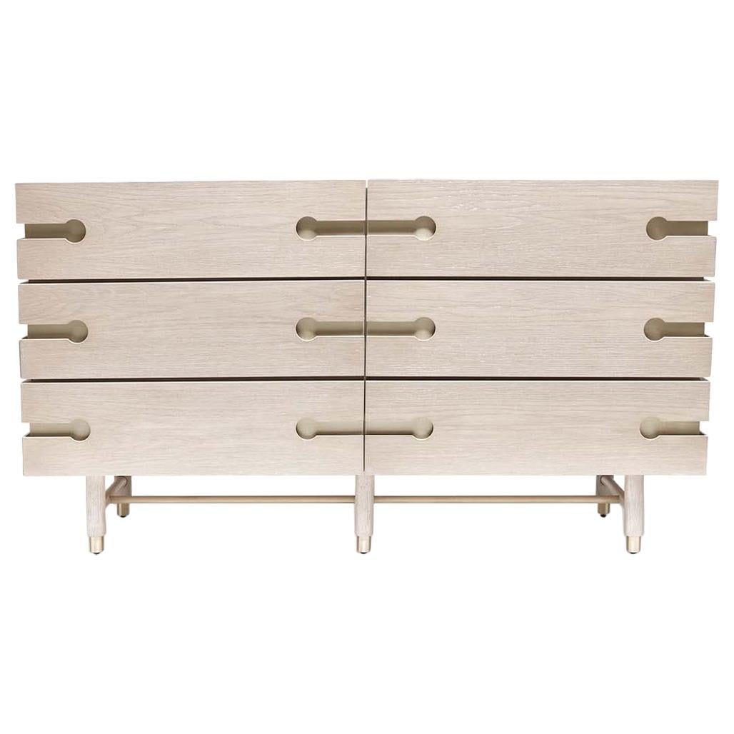 White Washed Oak Niguel Dresser by Lawson-Fenning For Sale