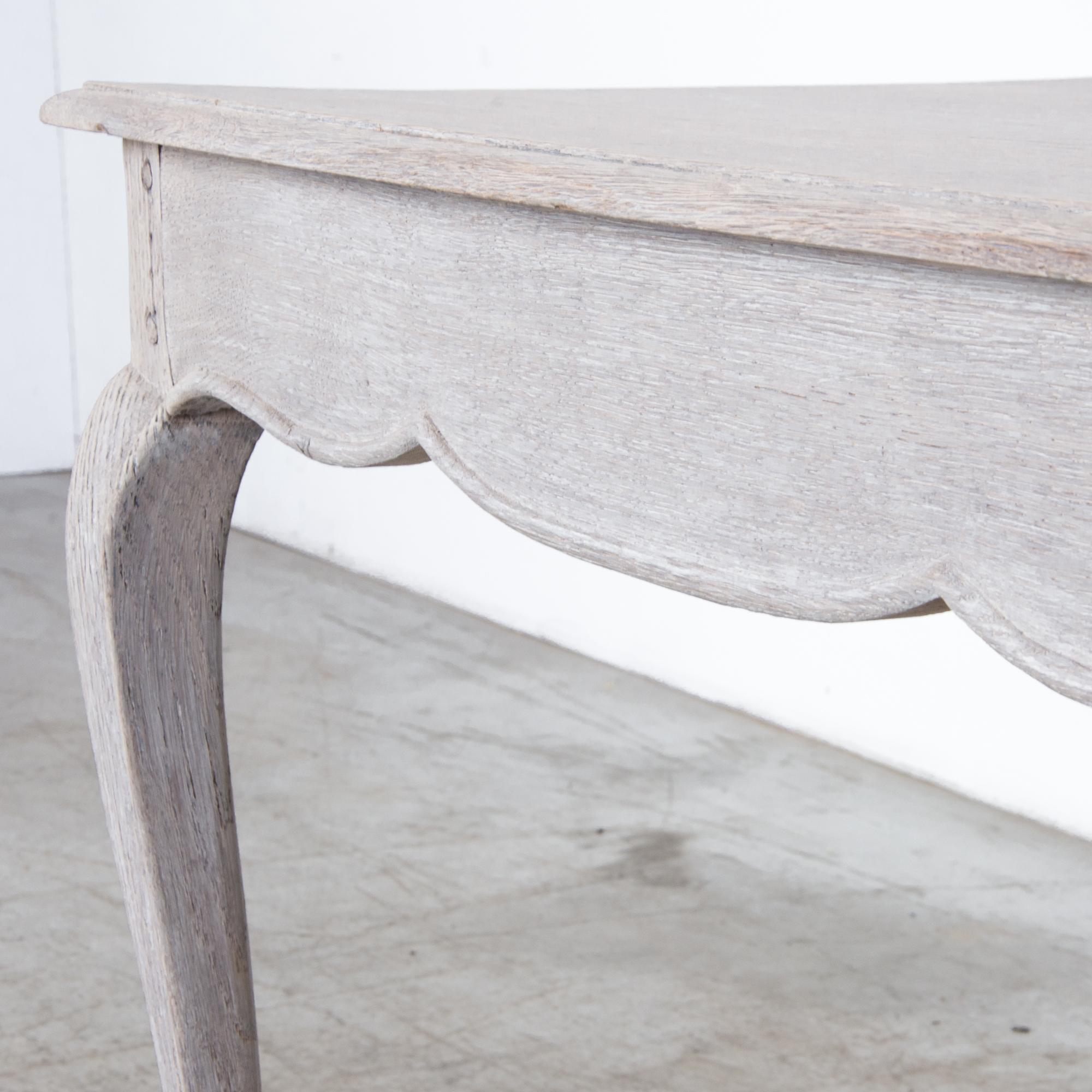 French White-Washed Oak Side Table