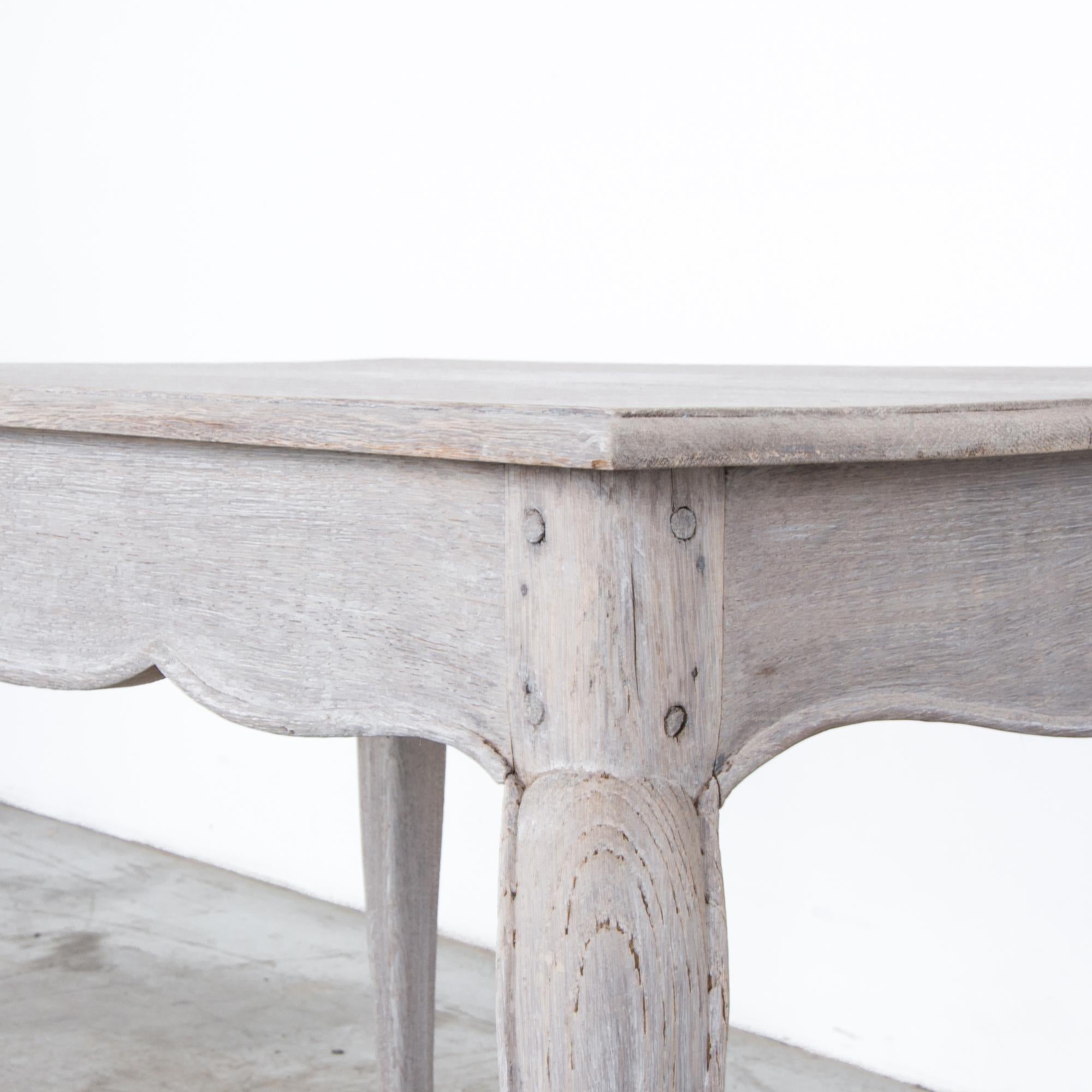 Bleached White-Washed Oak Side Table