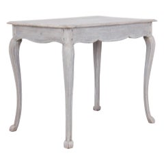 Antique White-Washed Oak Side Table