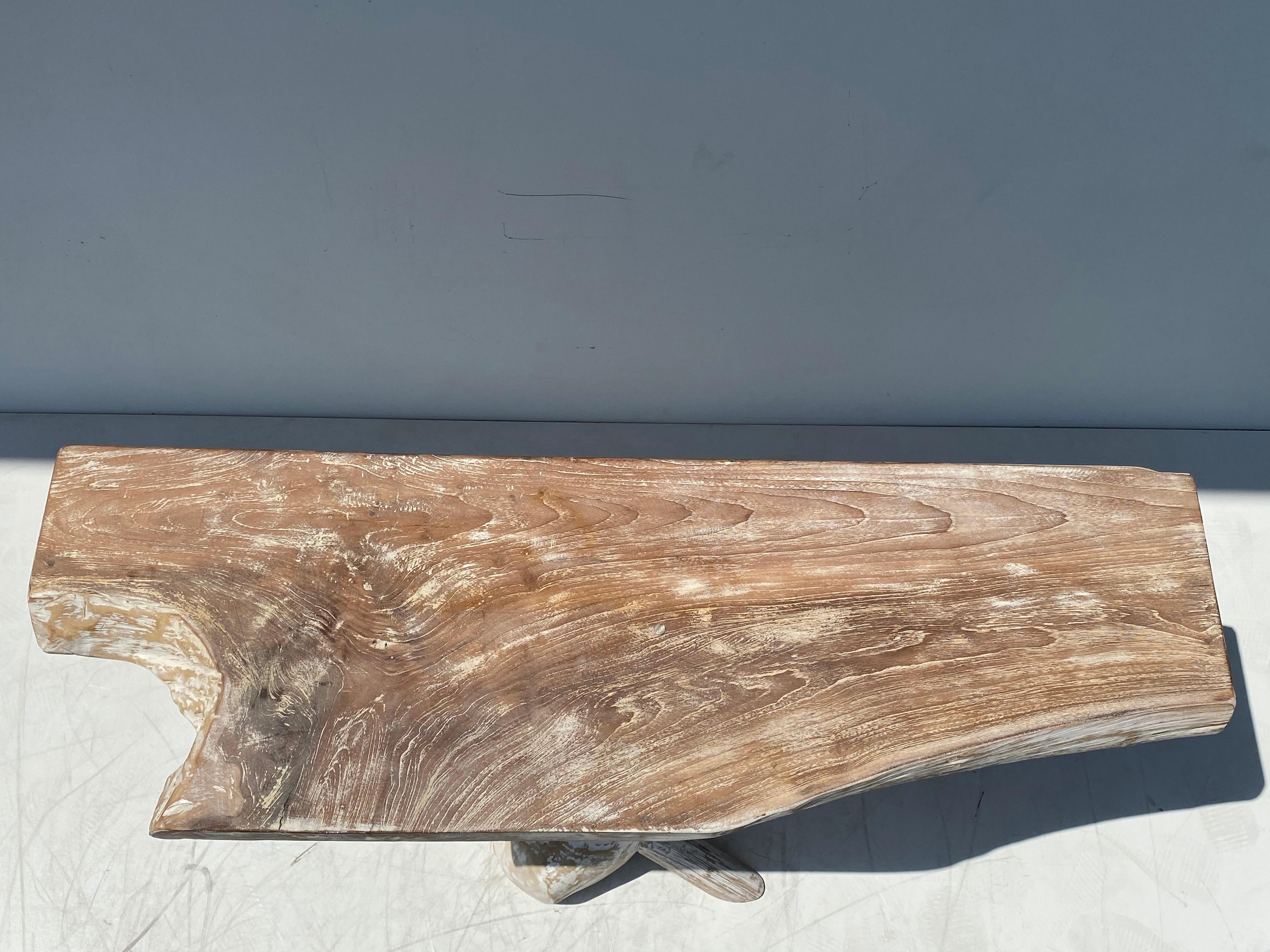 White Washed Teak Root Console Table 5