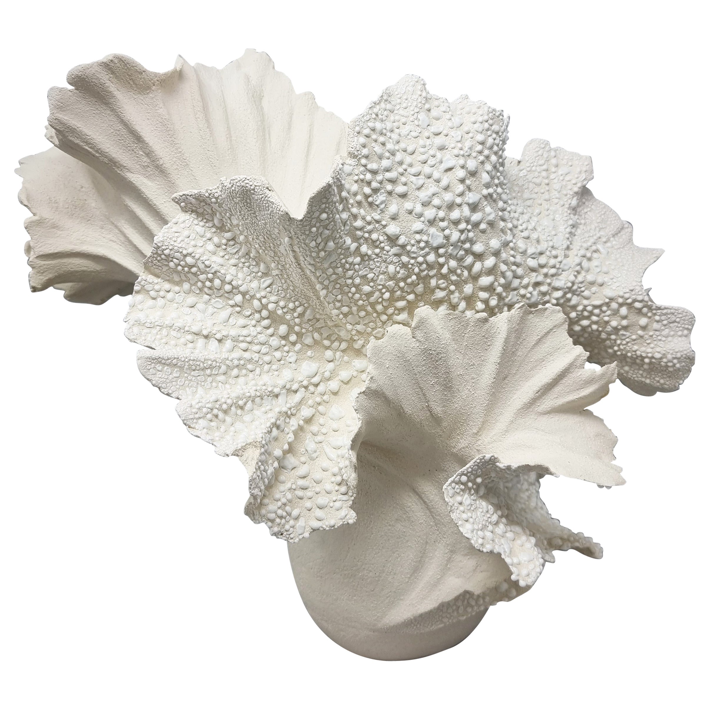 White Wave Stoneware  Sculpture // 197