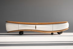 Conterporary "White Whale" oak cabinet