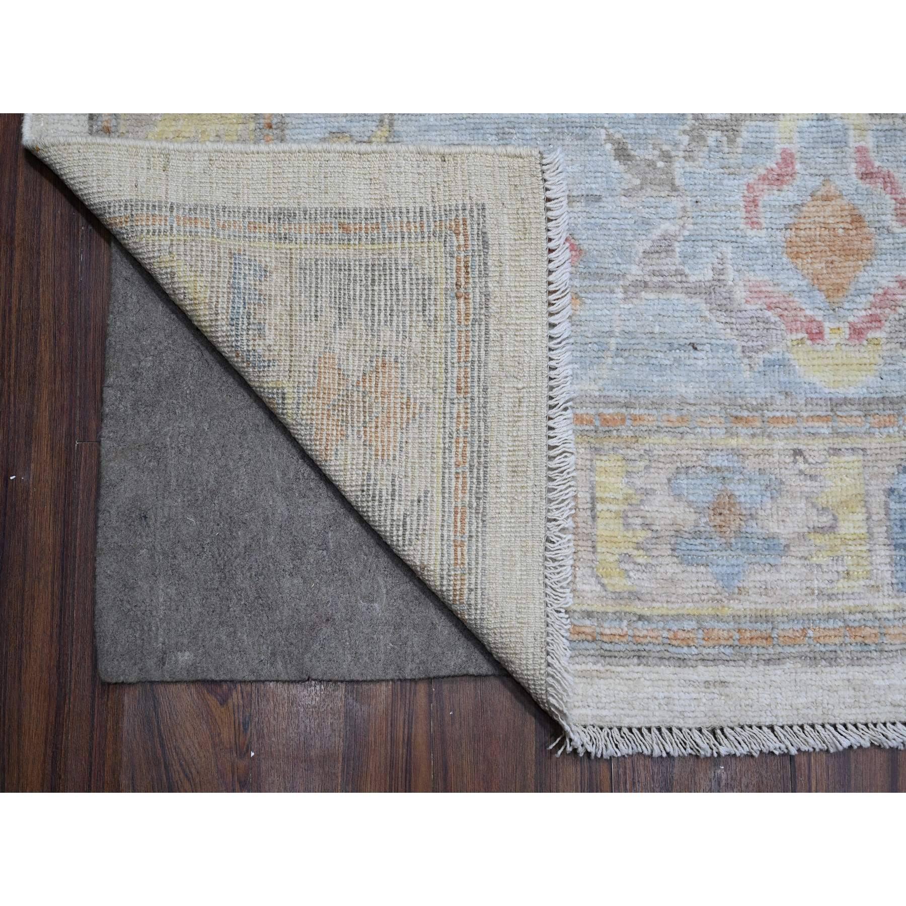 Weiß Whisper Hand geknüpft Wolle Afghan Angora Oushak Orientteppich 9'9